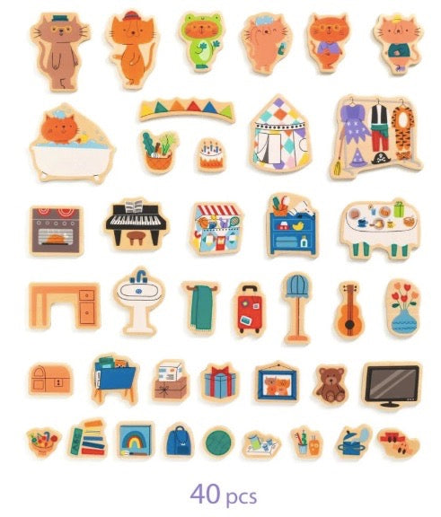 Djeco Inzehouse Wooden Magnetic Game